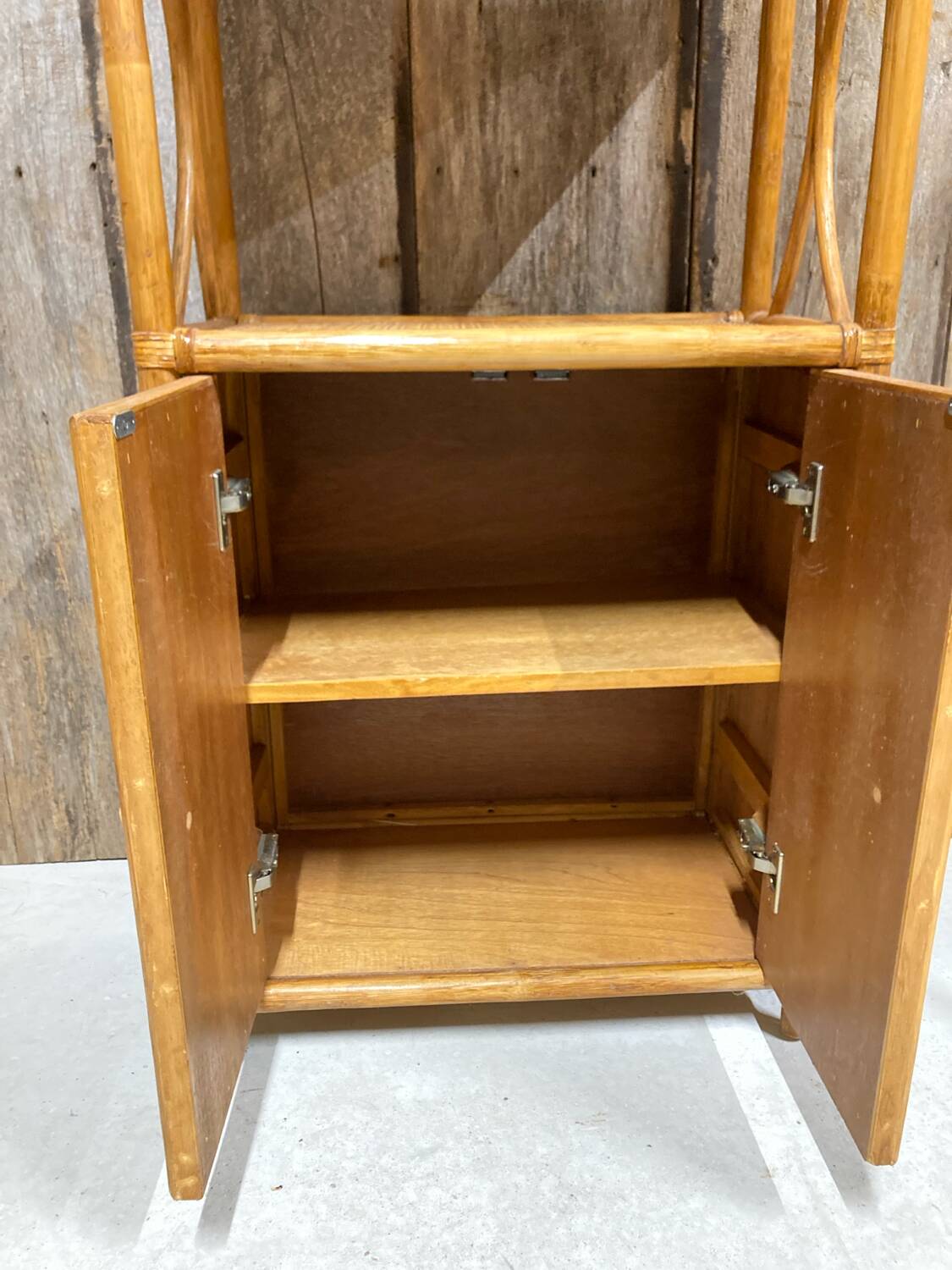 Rattan bookcase shelf