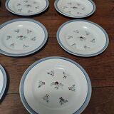 Dessert plates, set of eight, Marly decor