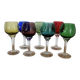 7 stemmed glasses from the Venetian glassworks of Murano from the 70s/80s.