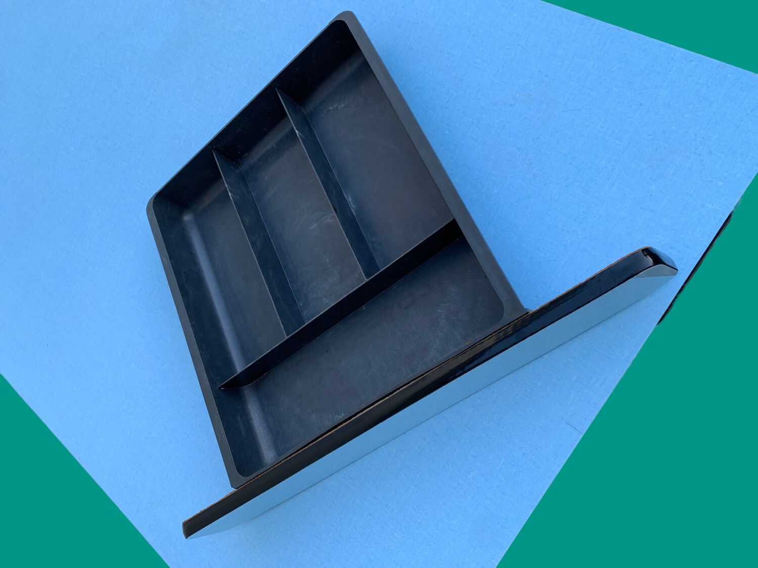 Blue formica table Sogemap 1960