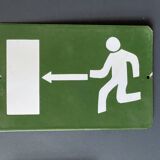Arrow emergency exit vintage europe industrial enamel sign decoration man cave