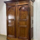 18th century walnut castle wardrobe - fully removable