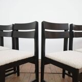 Set of 6 modernist dining chairs with new fabric