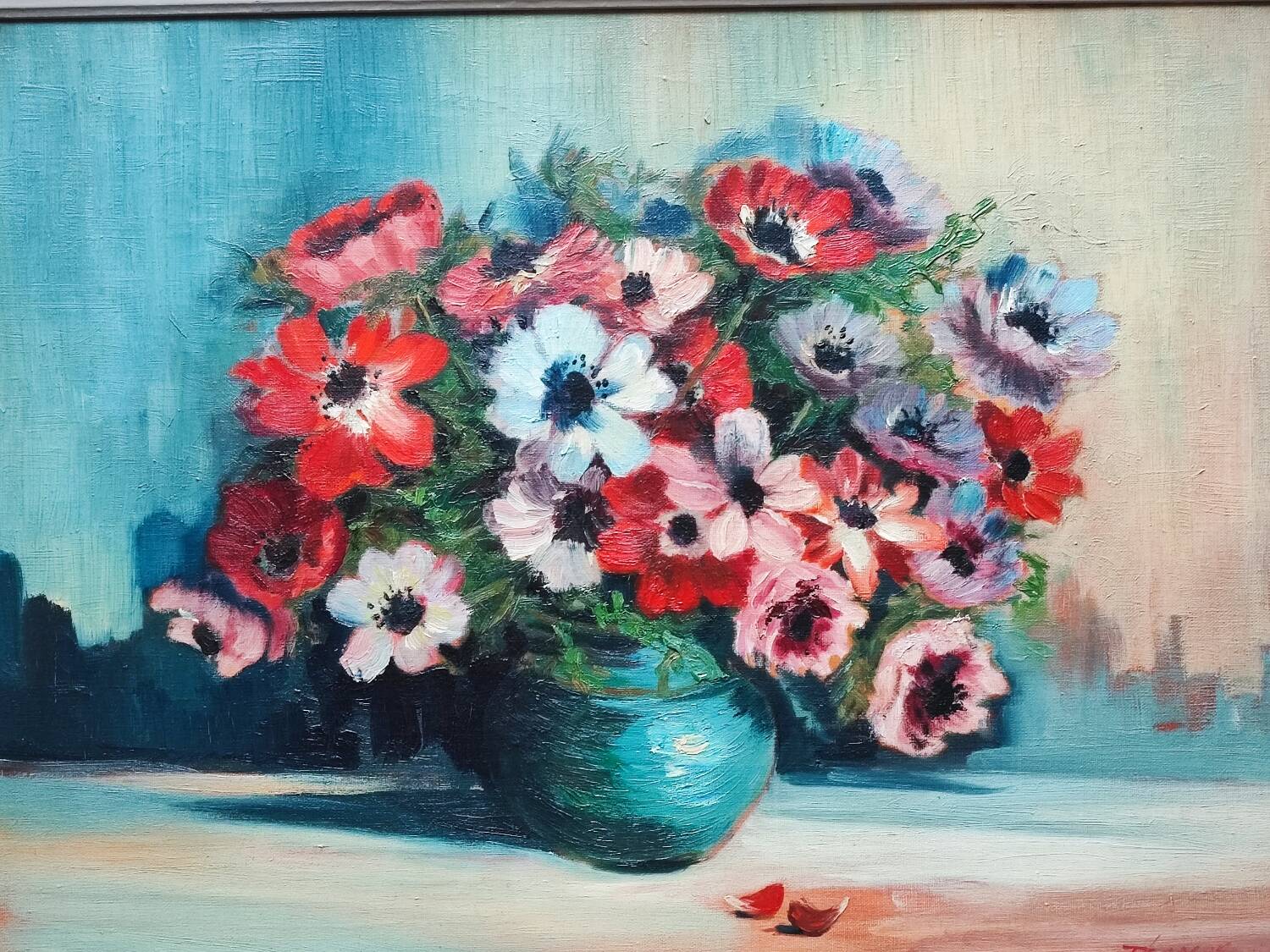 Peinture : Anémones