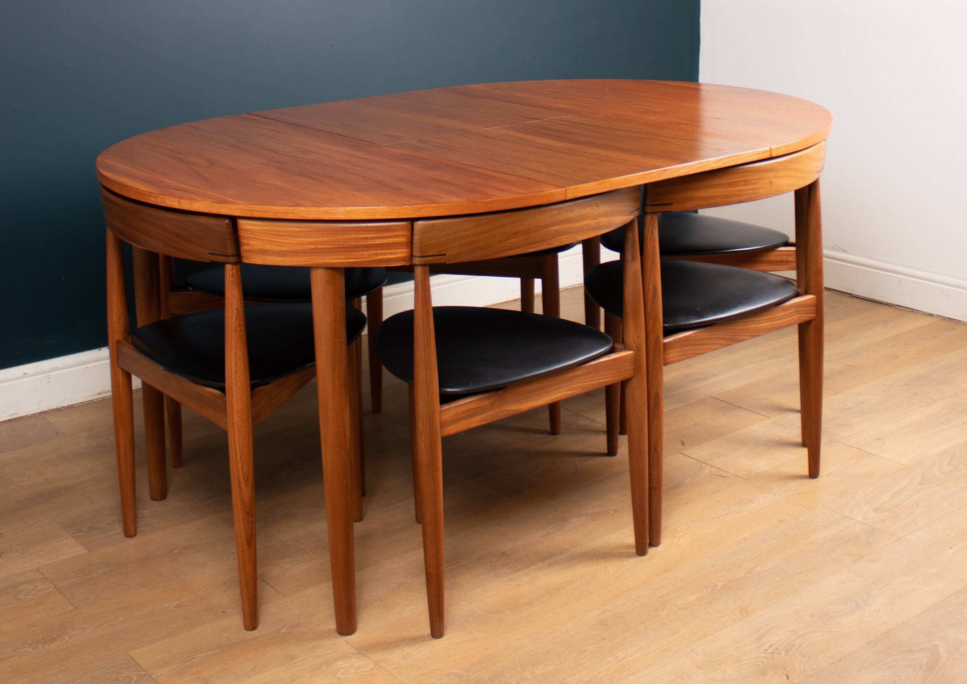 Table à manger & 6 chaises « Roundette » d'Hans Olsen pour Frem Rølje 1960