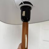 Lampe de table bois chêne années 70