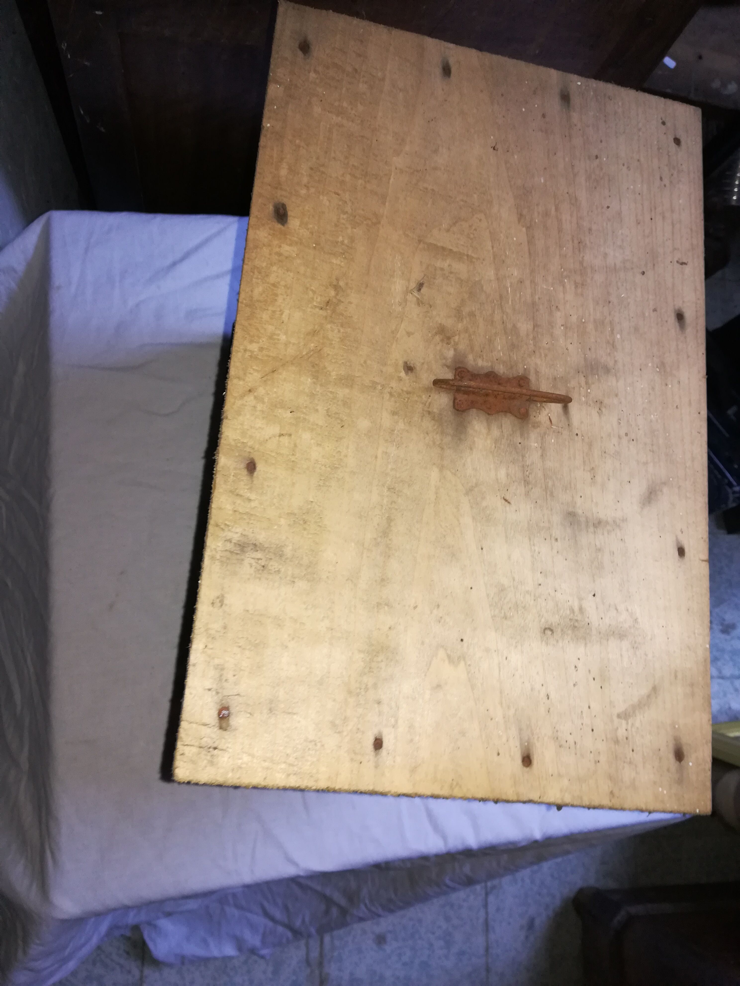 Former pantry wood and iron fence