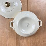 Opaque porcelain soup tureen Digoin and Sarreguemines