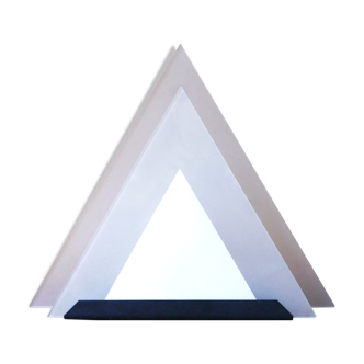 Lampe pyramide en verre années 80