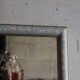 Miroir en bois peint, décor fleuri vintage