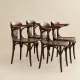 Set of 4 vintage bentwood bistro chairs with armrests – Styl