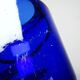 Antique biscuit jar/sweet jar, cobalt blue glass and silver-plated metal, early 20th century.