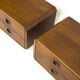 Vintage Danish mid-century floating wall-hung nightstands