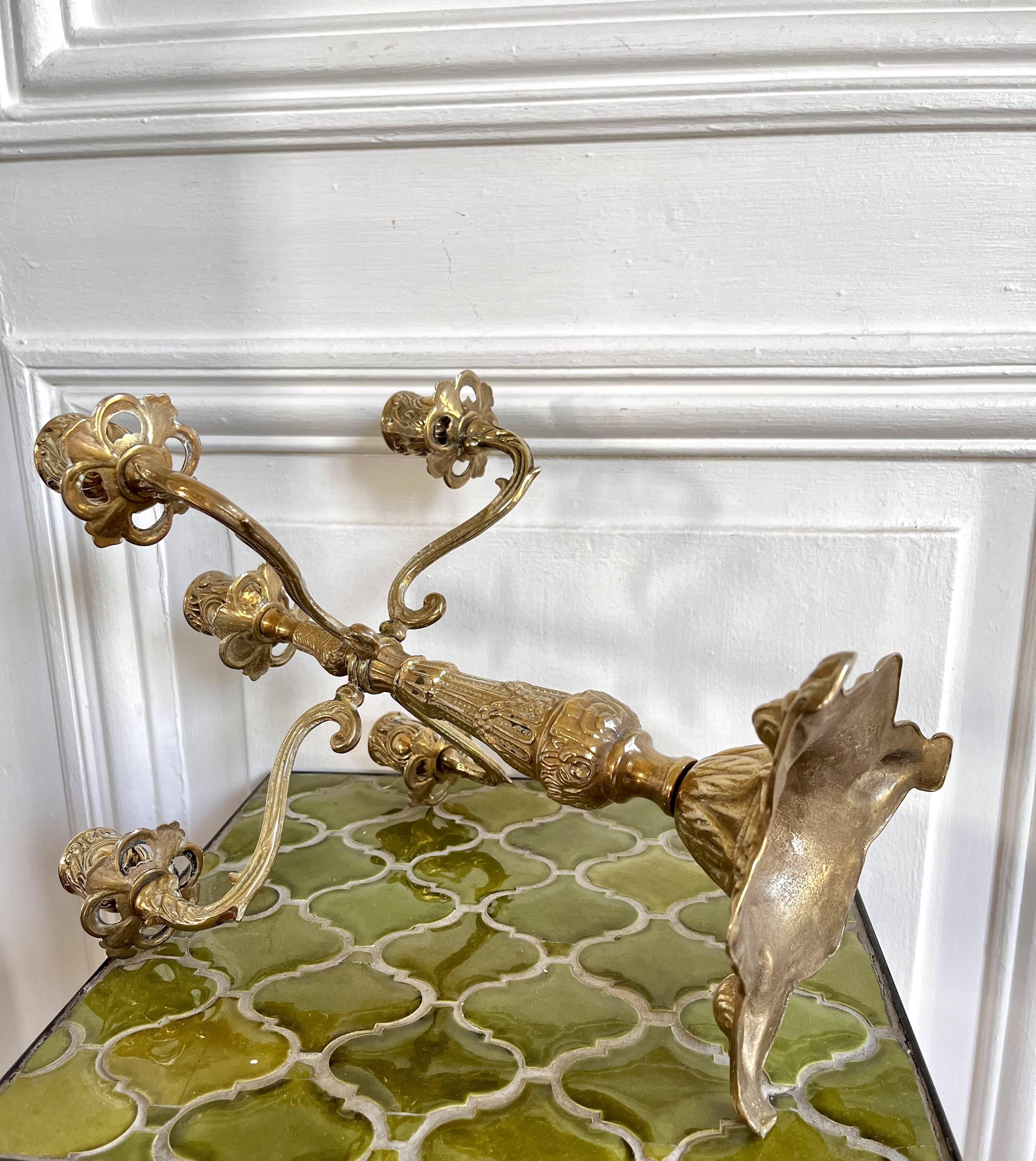 5-light gold candlestick holder