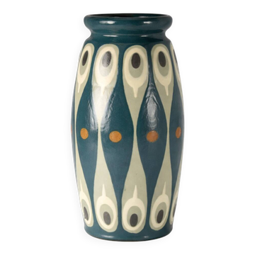 Vase Art Déco signé Léon Elchinger, Soufflenheim, années 1920