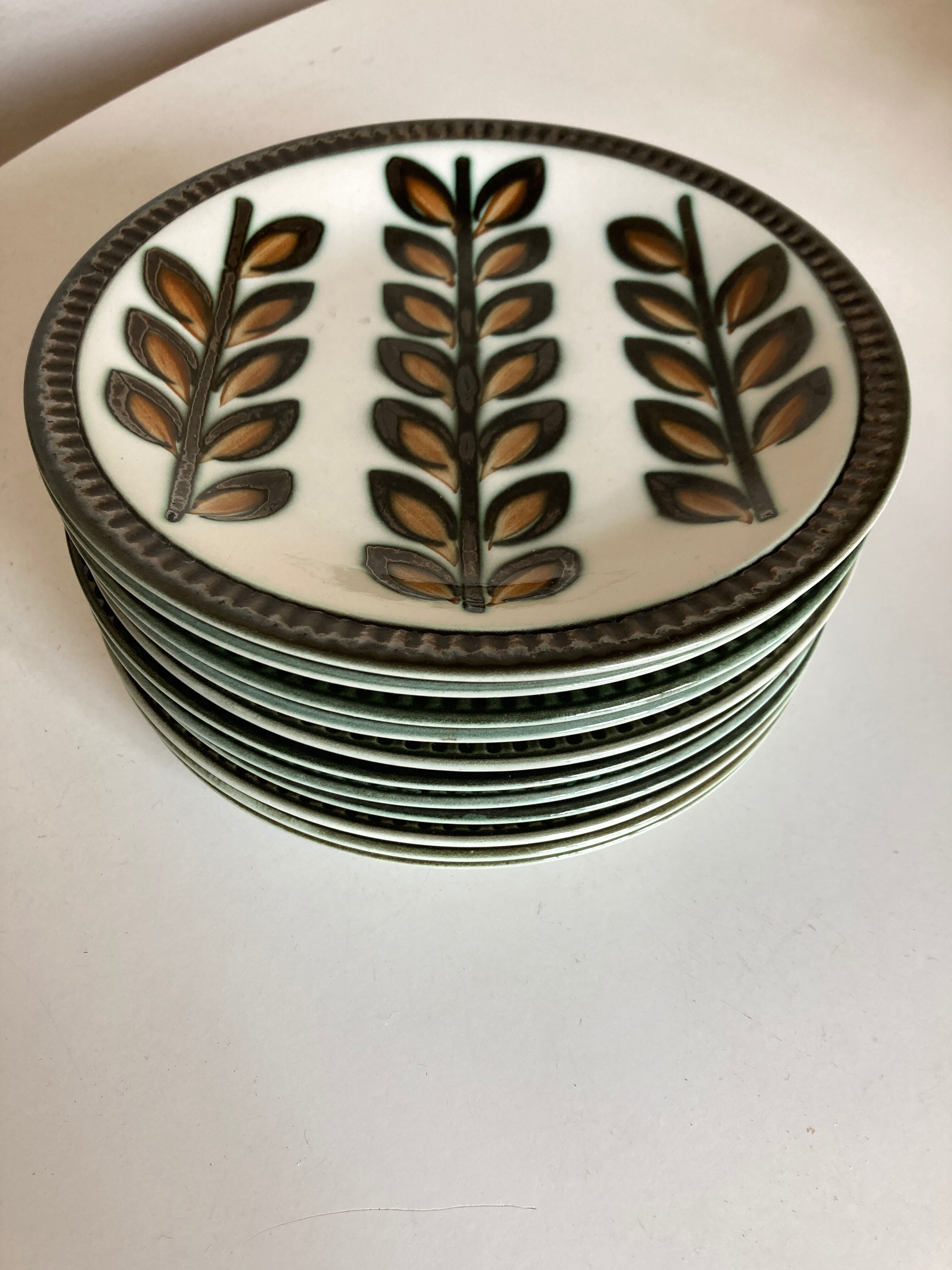 Set of 11 plates Rambouillet Boch 1960