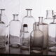 Set of pharmacy vials and wicker trunk