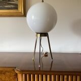 Mid-Century tripod brass table lamp, Lumi Italy 1950s