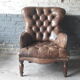 Antique Chesterfield armchair.