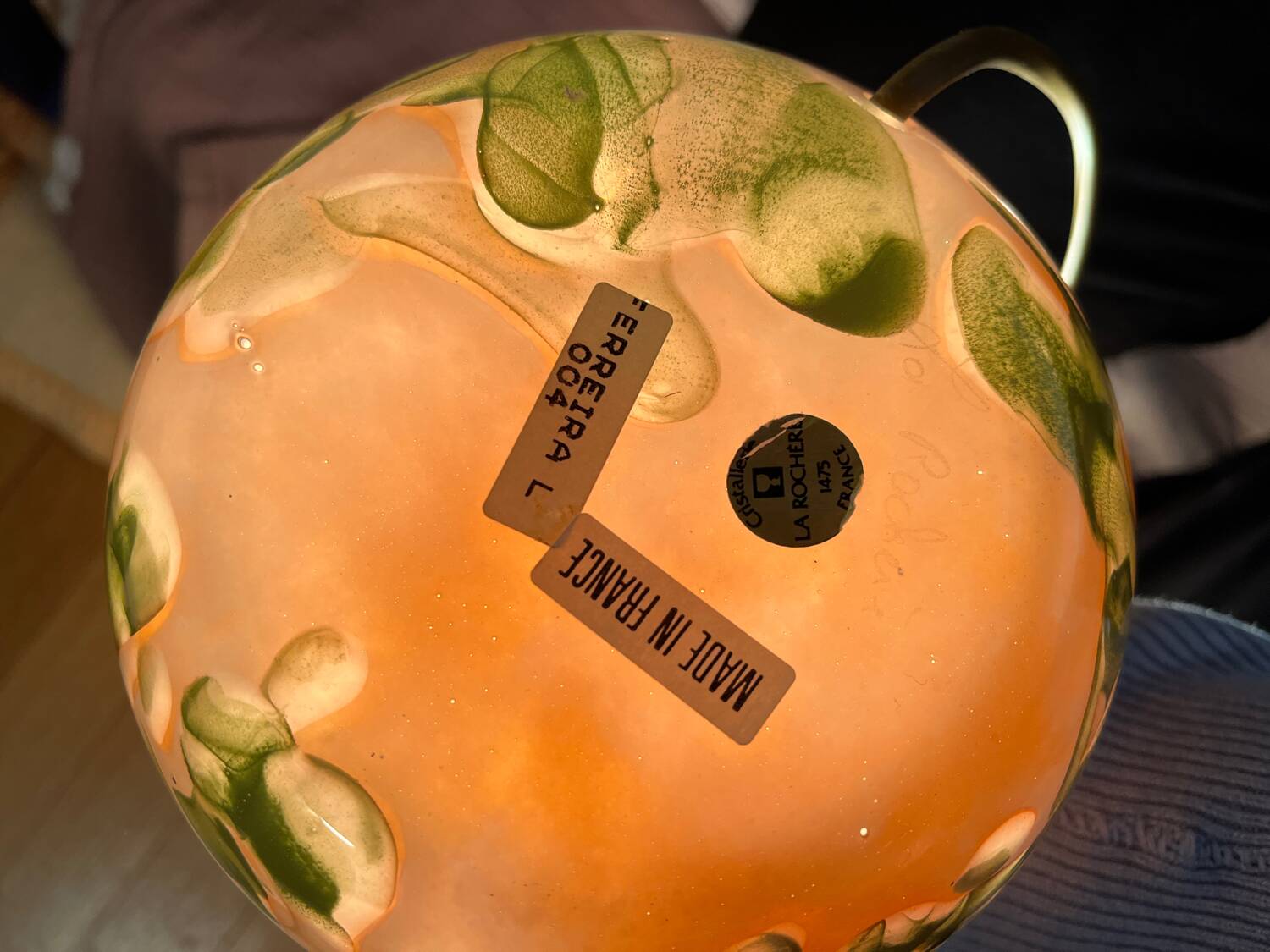 La Rochere glass paste lamp