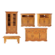 Hellin solid oak living room furniture set