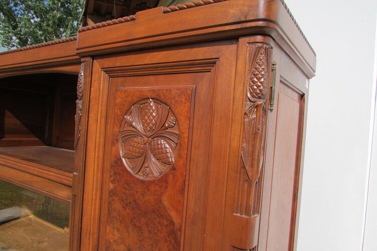 Wardrobe, Art Deco period library, pine pigne, 1930s