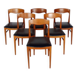 Set of 6 Scandinavian chairs from the 60s
