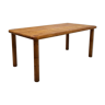 Table à manger scandinave en pin massif, Suède années 1970