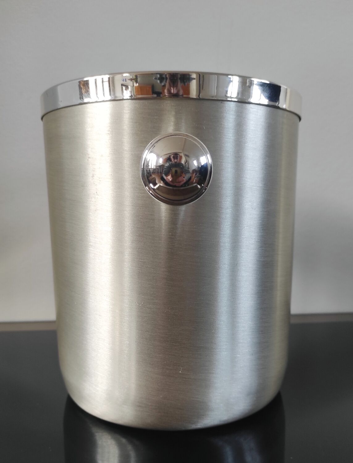 Vintage 70s insulated aluminium ice bucket