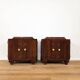 Pair of Art Deco marble bedside tables, 1940s