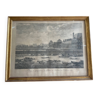 Gravure ancienne Palais des Tuileries