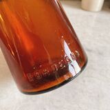 Conical vase in amber glass