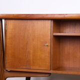 Large Danish teak desk, double sided, by Svend Aage Madsen for H. P Hansen 1960.