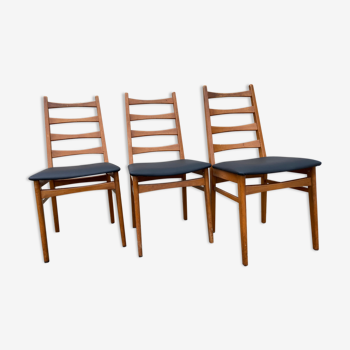Set of 3 old scandinavian chairs, 60