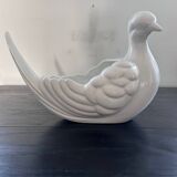 Large white bird planter