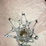 Openwork blown glass vase