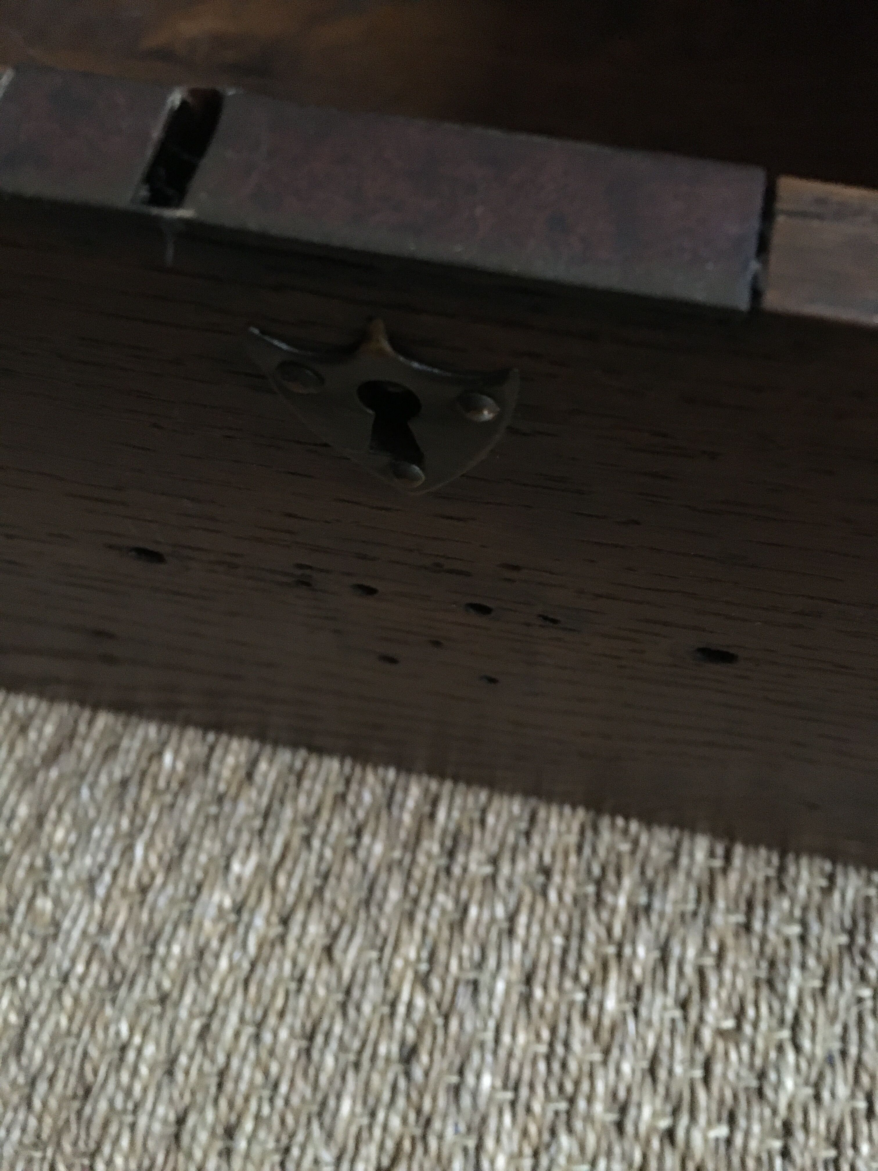 Old wooden travel chest