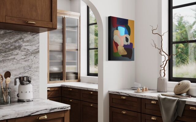 Abstract colorful handmade painting