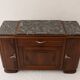 Art Deco buffet in carved wood and black marble, 1930s