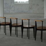 Set of 4 'Thema' chairs in pine by Yngve Ekström, Swedese, Modern Swedish, 1954
