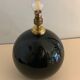 Art deco lamp foot in black opaline