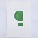 Green geometric minimalist painting