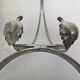 Lion head champagne bucket and its stand 20th century