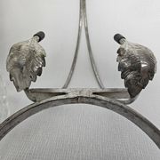 Lion head champagne bucket and its stand 20th century