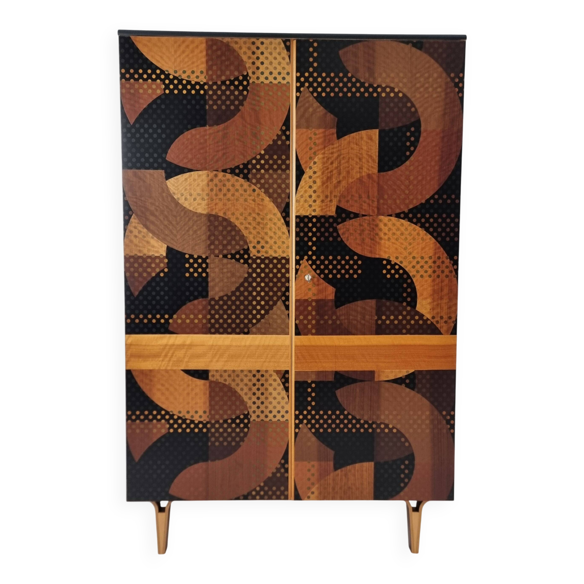 Vintage Beech Wardrobe, 1970s