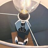 Hexagonal chrome column lamp from the 80s