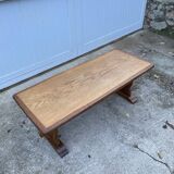 Rustic oak farmhouse coffee table, monastery style, 1950s
