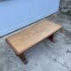 Table basse de ferme rustique chêne type monastère 1950