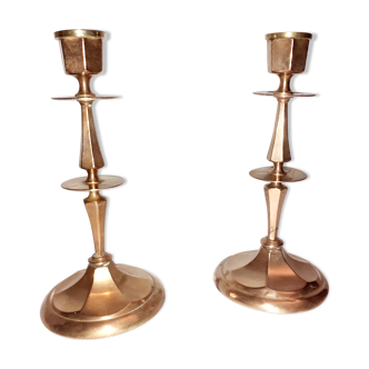 Old copper candlesticks