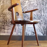 Brutalist armchair French work 1960